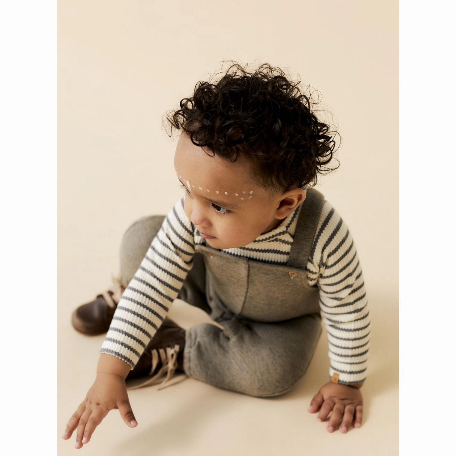 ReinforcedKnees Stretch Comfort Lil'Atelier Silent Storm Melange Tabby Overalls