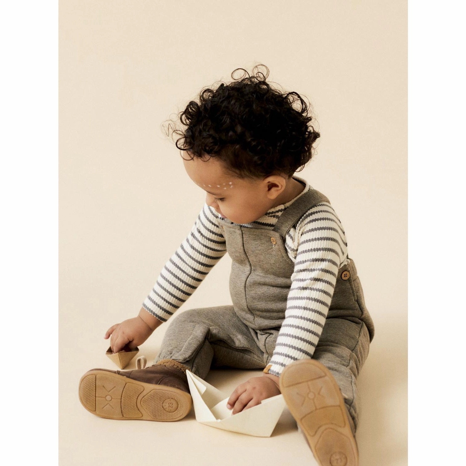 Professional Wear Stretch waistband Lil'Atelier Silent Storm Melange Tabby Overalls