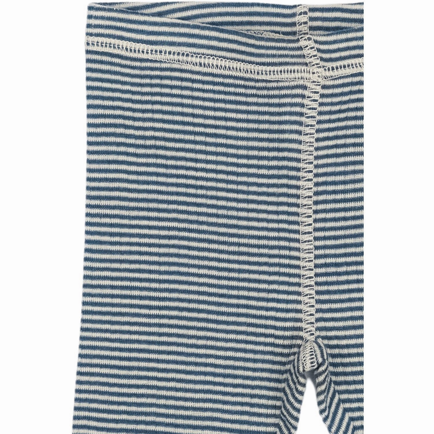 Layered Seam Construction Petit Piao Ensign Blue/dark Off White PPDante Leggings Merino Wool Striped