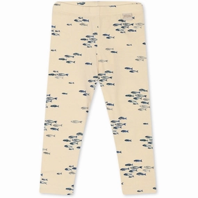 Work Commute Outdoor Lover Urban Wear Petit Piao Fish Aop Leggings Printed