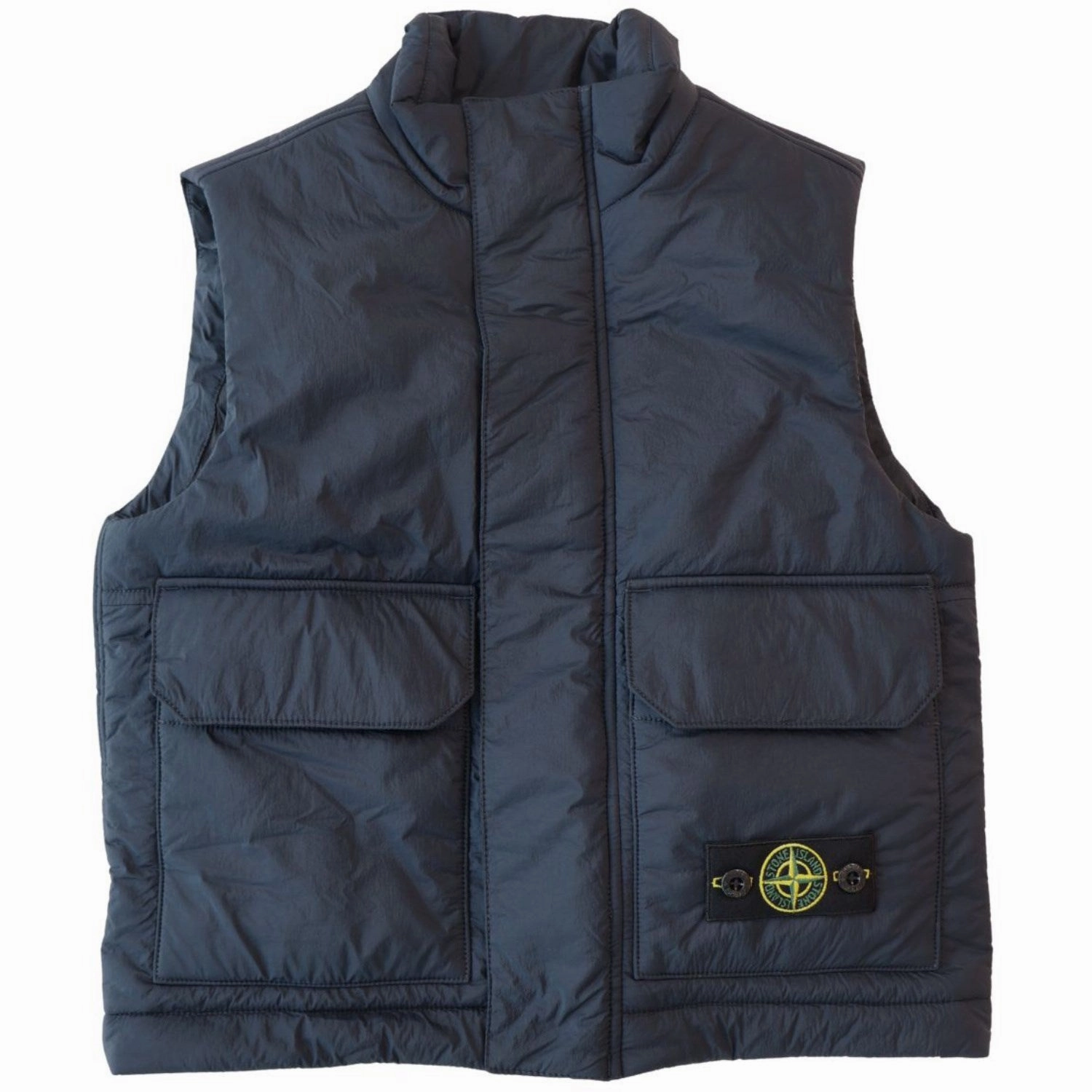 Stone Island Navy Blue Vest made in USA Machine washable