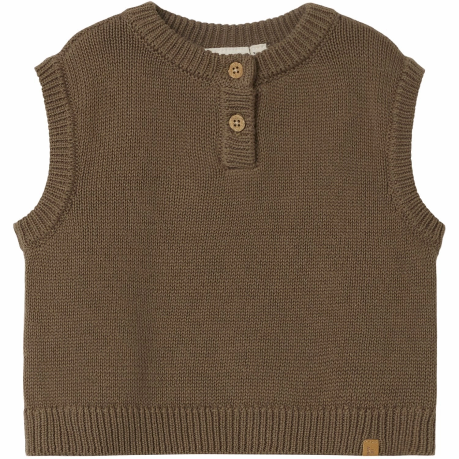 Situation Low Profile Collars Lil'Atelier Shitake Ramlo Loose Short Knit Vest