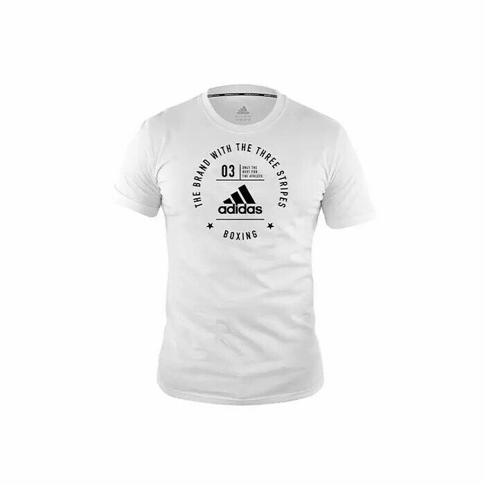 Comfort Apparel adidas Boxing Logo T-Shirt Black White 100% Cotton