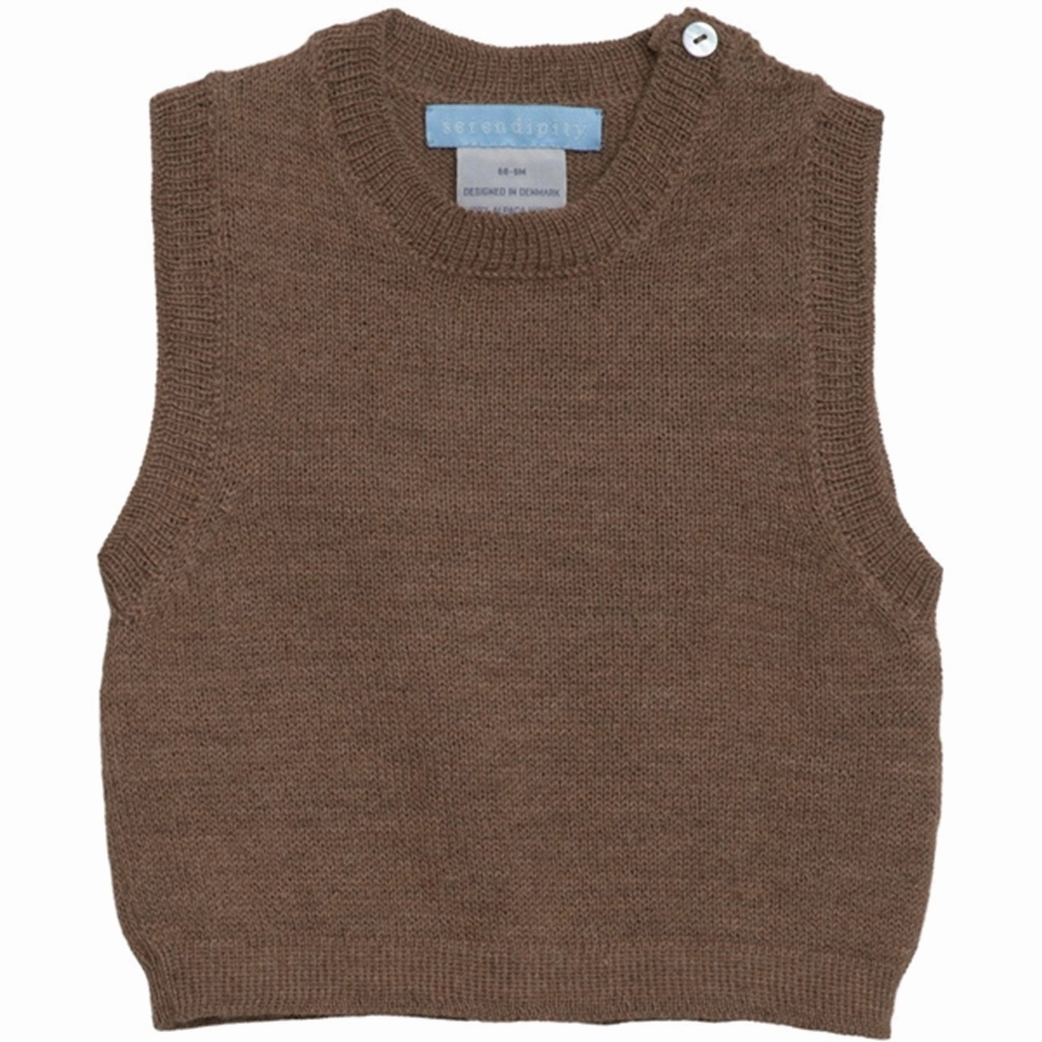 Serendipity Hazelnut Baby Alpaca Vest suitable for indoor relaxation Opacity