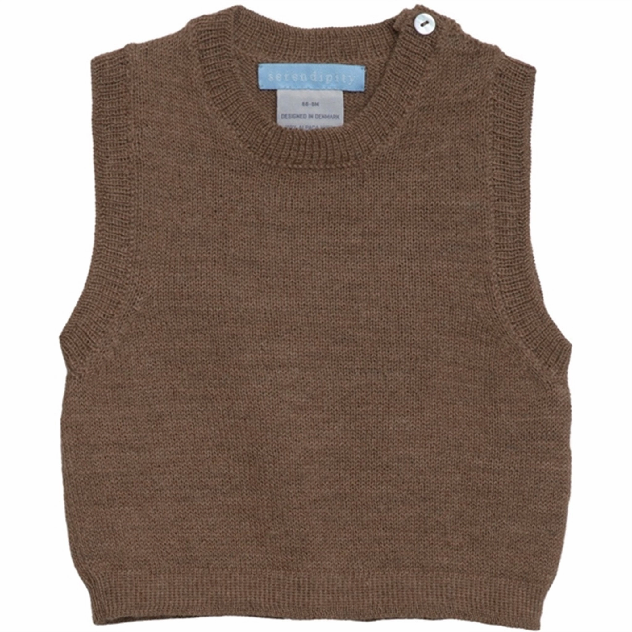 colorful Resilient Serendipity Hazelnut Baby Alpaca Vest