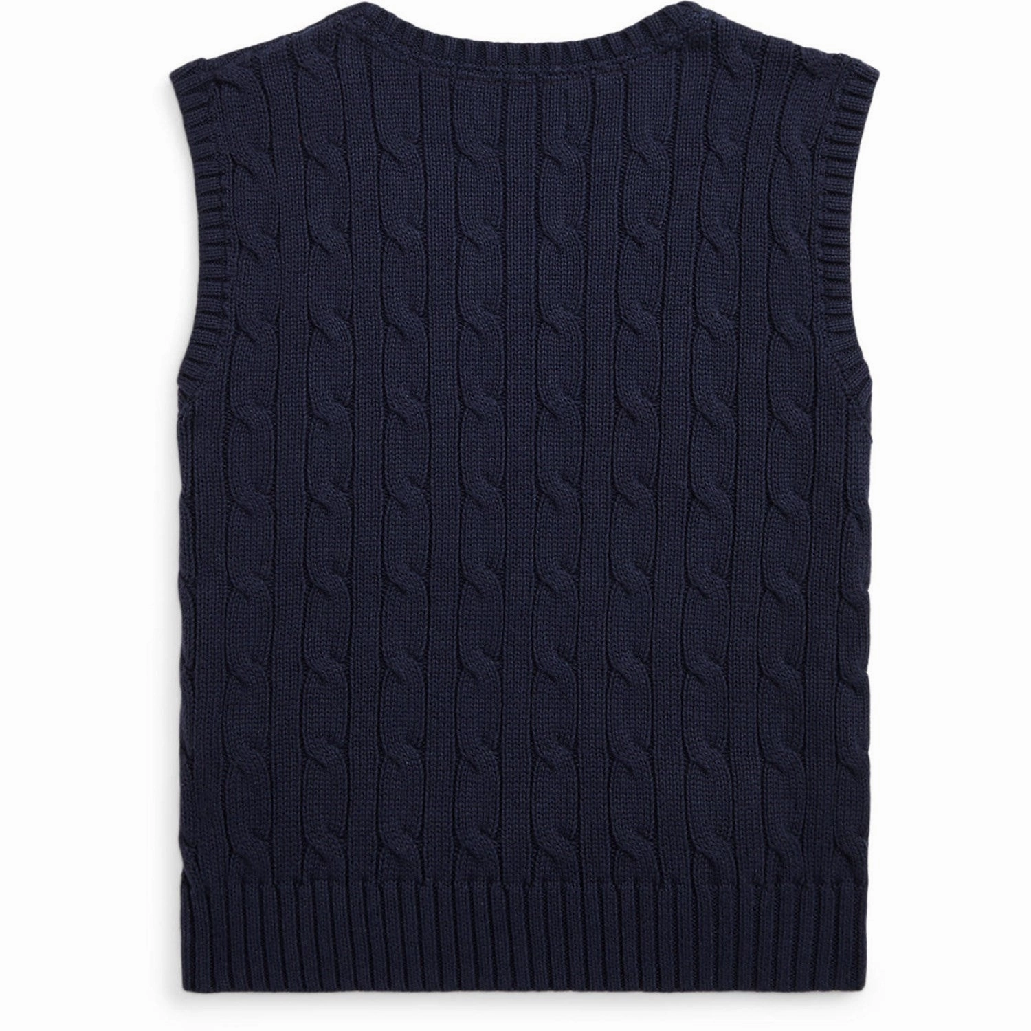 Flexible Material Polo Ralph Lauren Rl Navy Knitted Vest