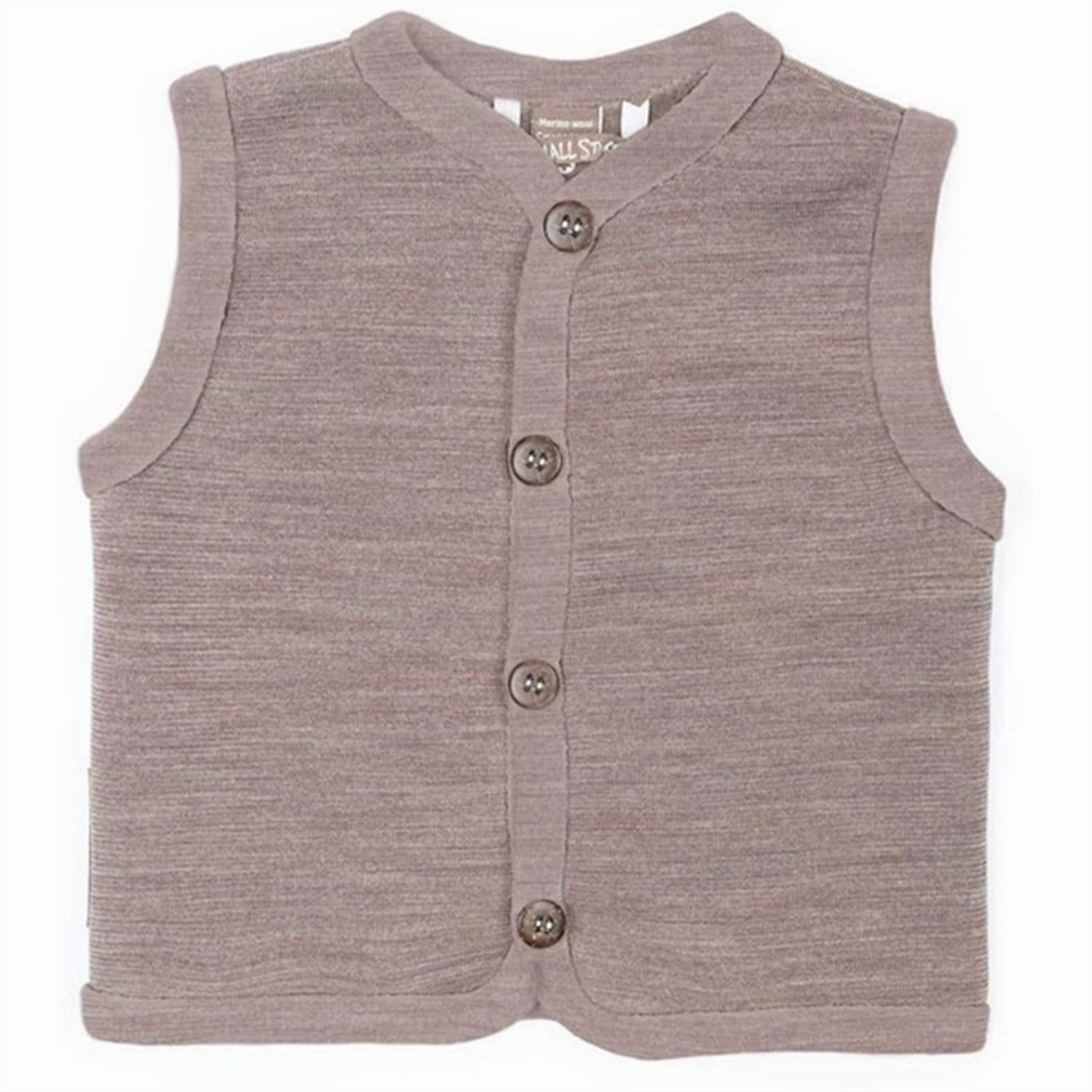 Smallstuff Wool Vest with Buttons Soft Powder Easy Care Material Era