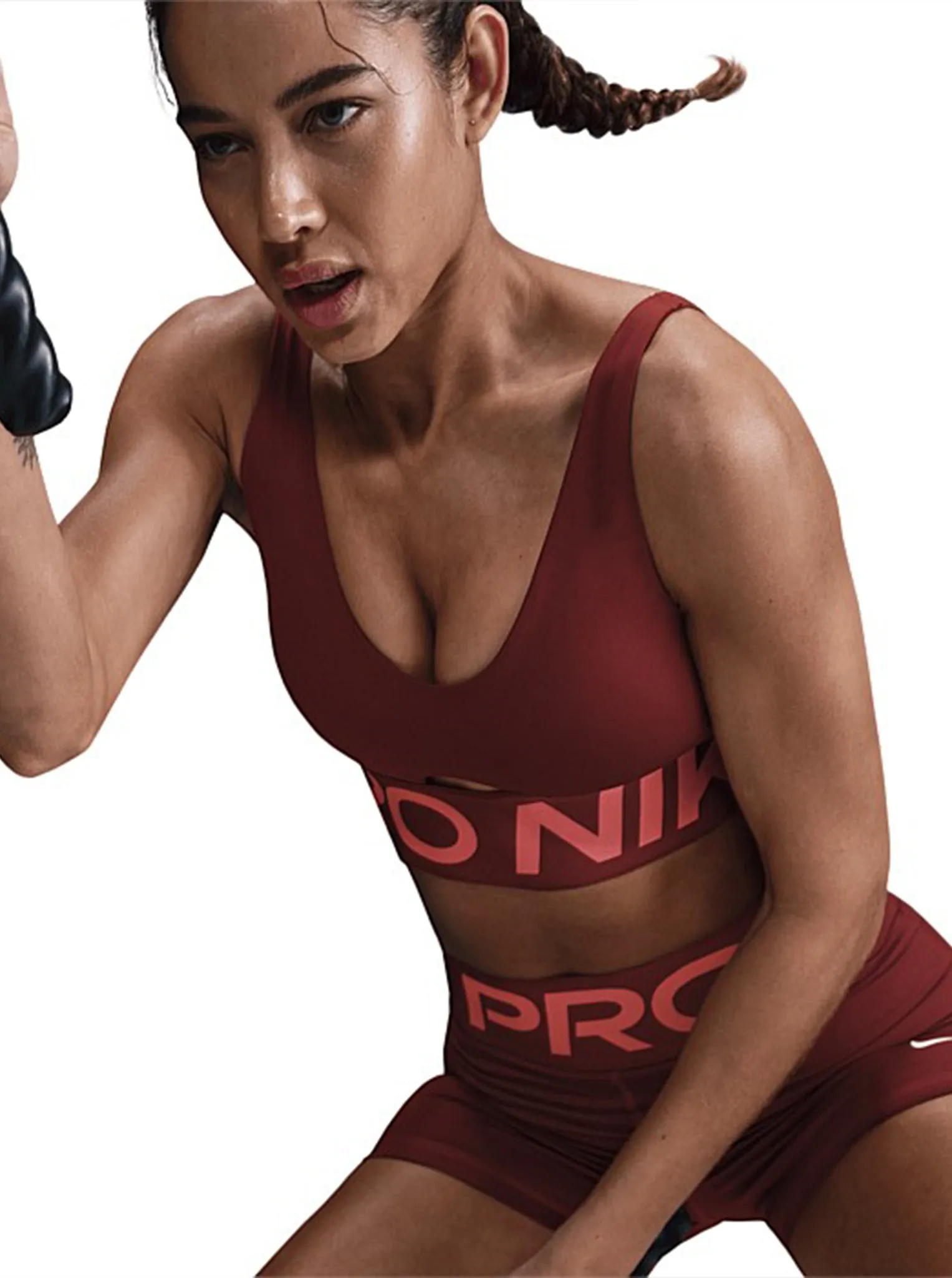 Pro Indy Plunge Medium-Support Padded Sports Bra Multi Directional Stretch