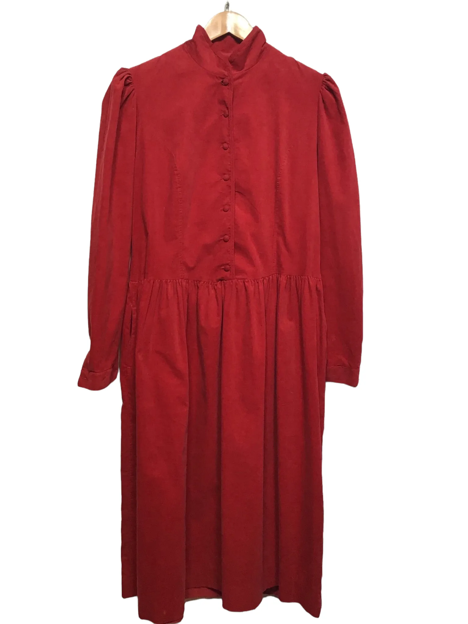 Laura Ashley 60s Corduroy Dress (L) Texture Feel Resort Vibes