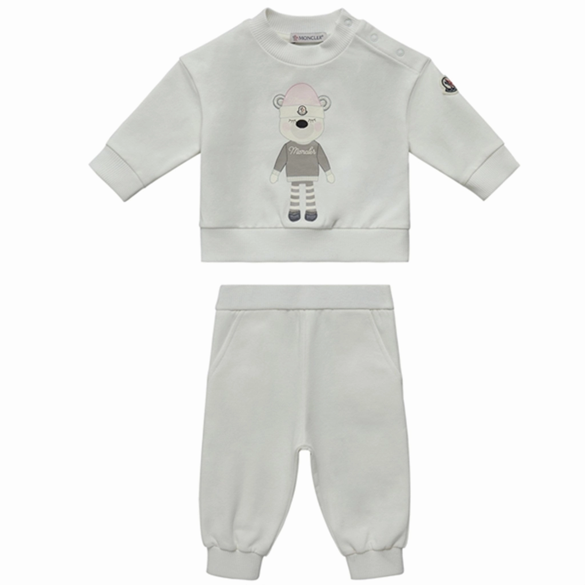 Moncler Sweatset White Luxury Cold Weather Wear
