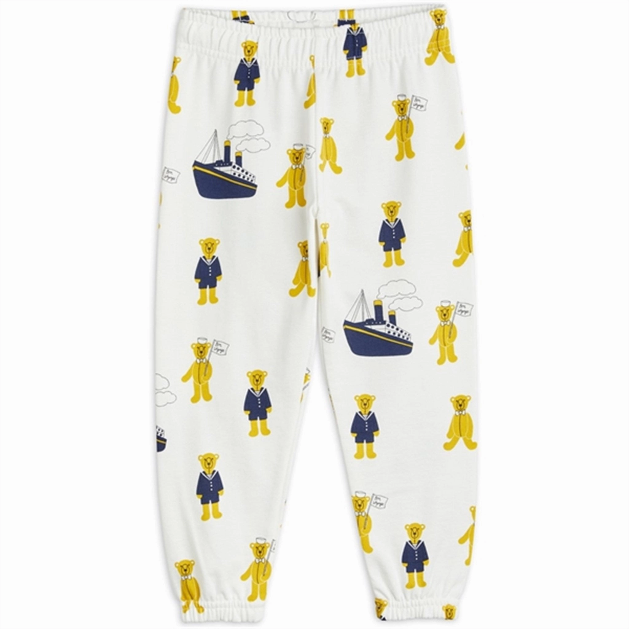 platinum Mini Rodini Teddybears AOP Sweatpants White
