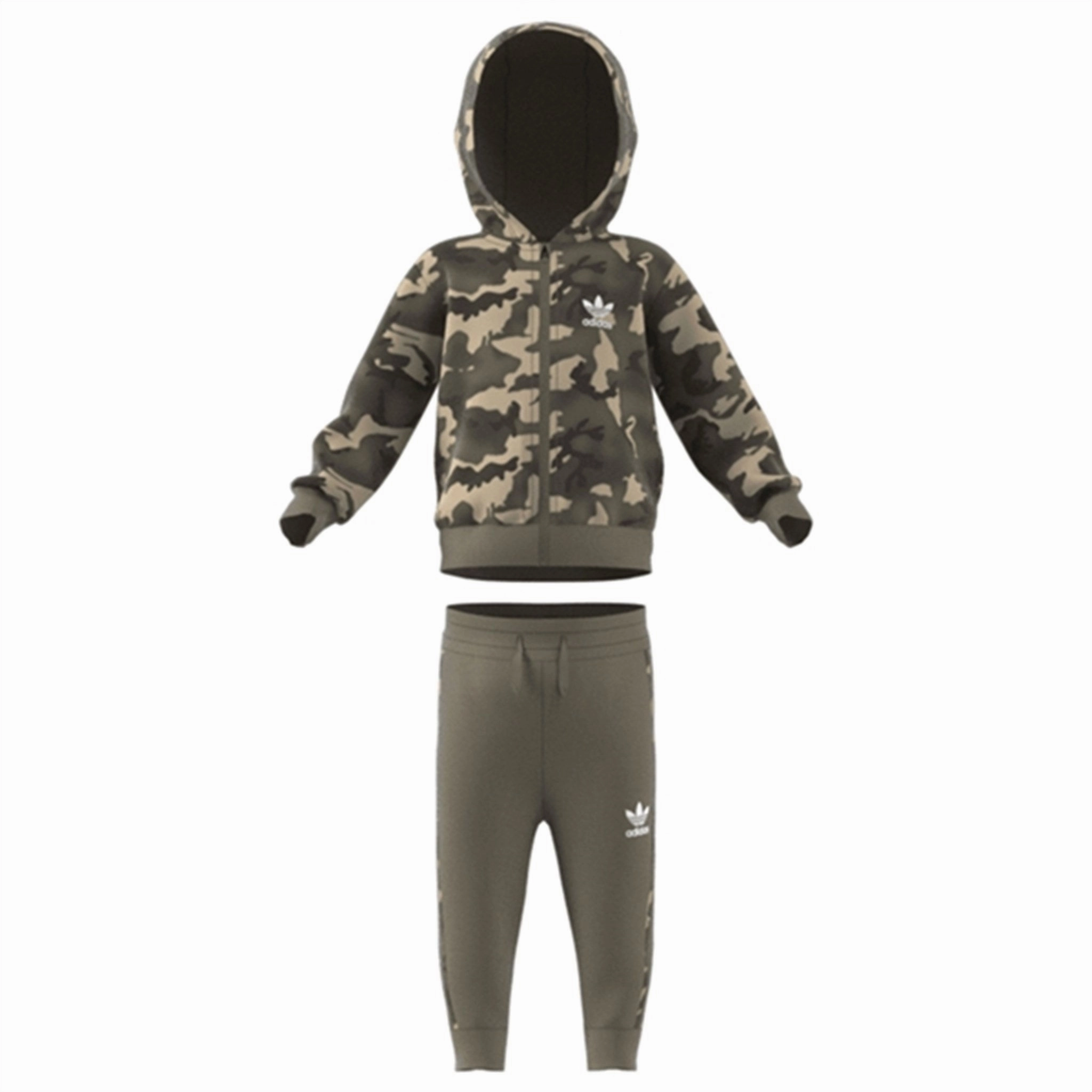 adidas Originals Magic Beige / Multi Color Full Zip Hoodiesuit Non Restrictive Fit Breathable Mesh Insert