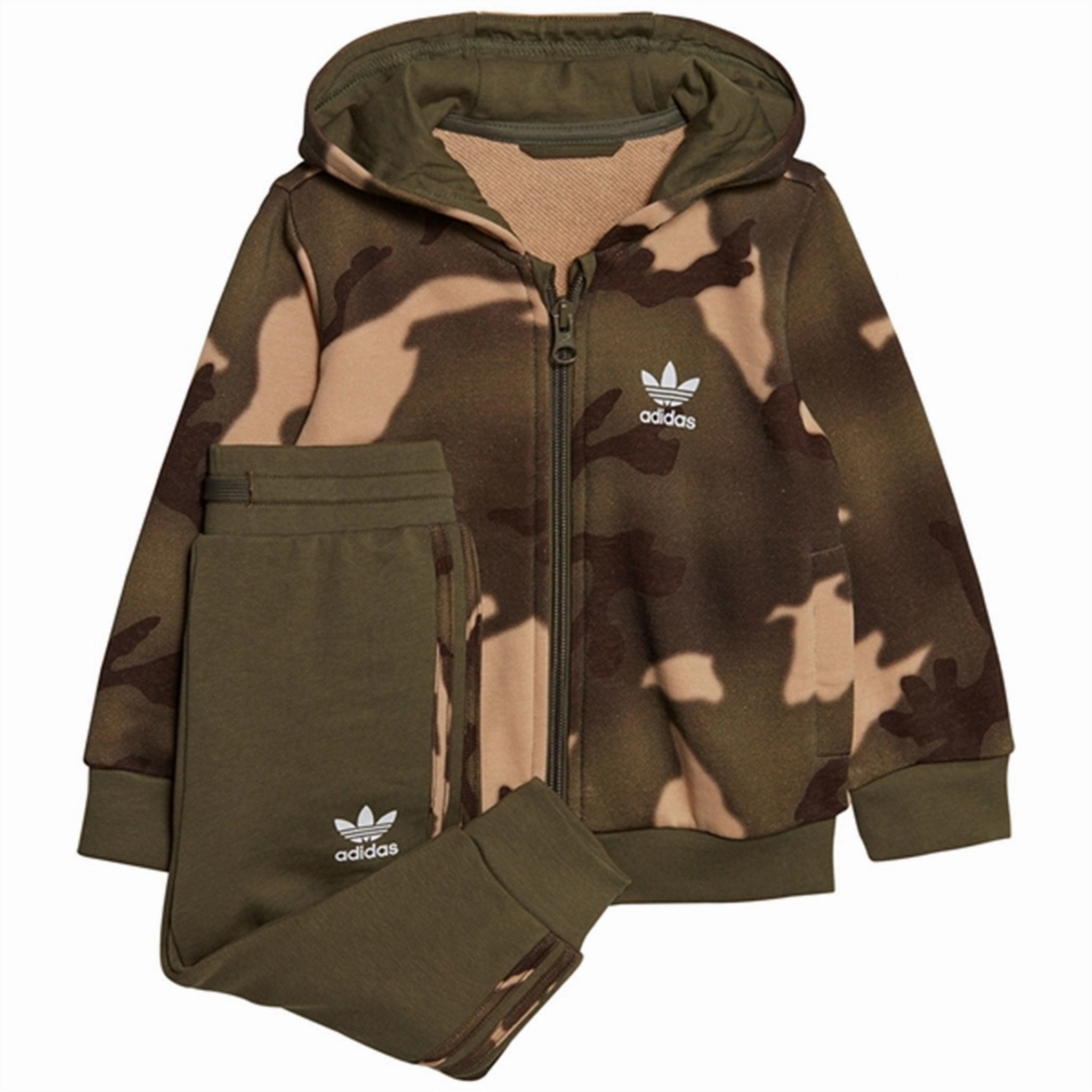 AntiSlipWaist paint adidas Originals Magic Beige / Multi Color Full Zip Hoodiesuit