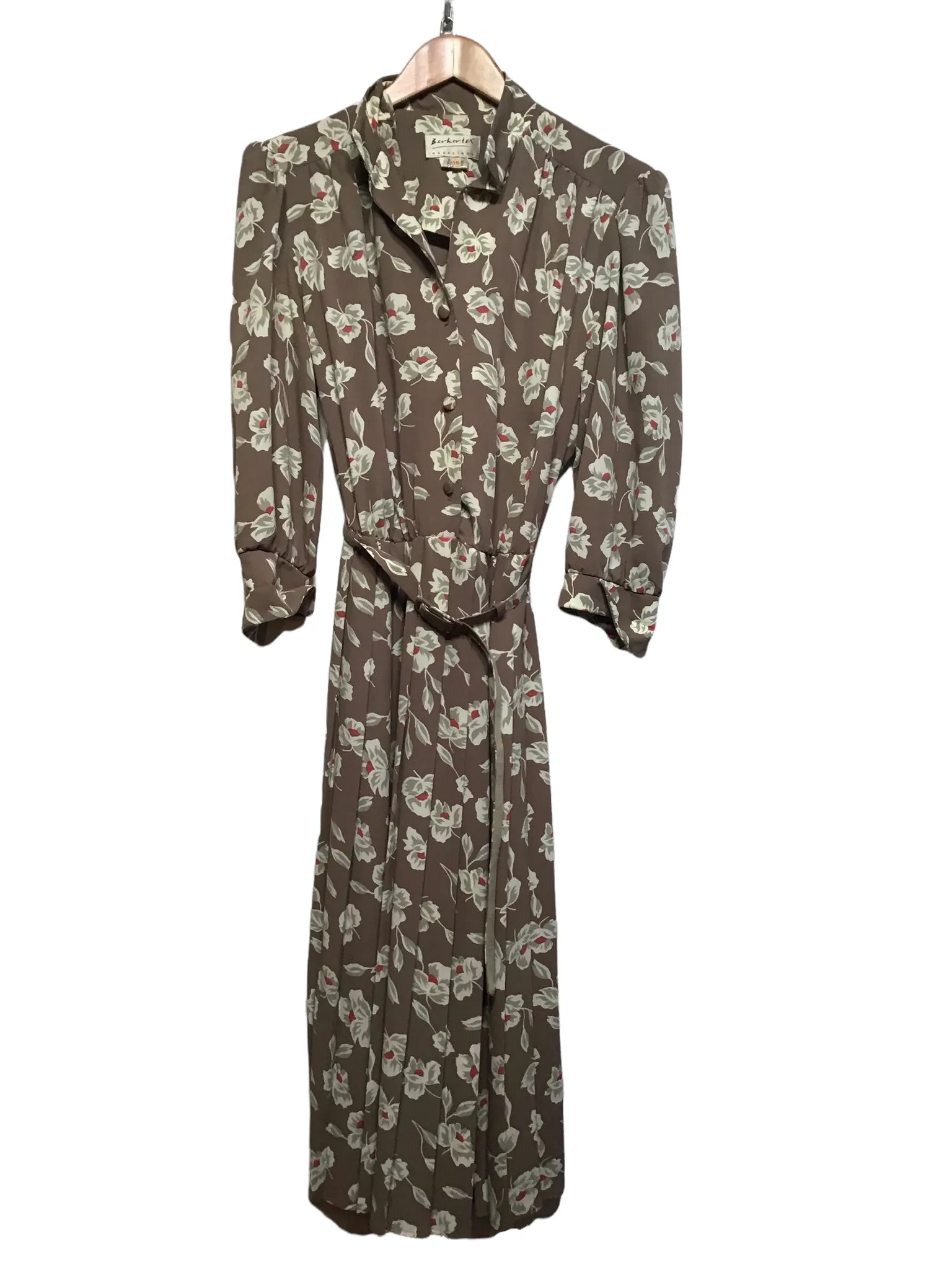 Romance Glow Chic Mom Ladies 60s Dress with Adjustable Belt (Size L)