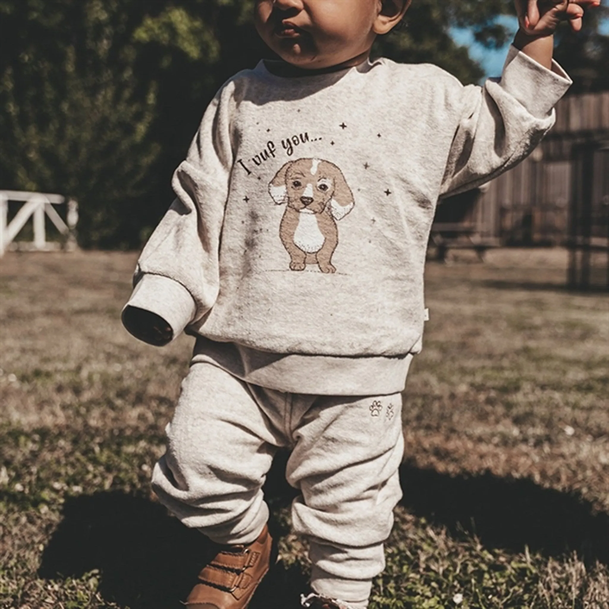 That's Mine Creme Melange Sofia Sweatpants AbrasionDefensePanels hip