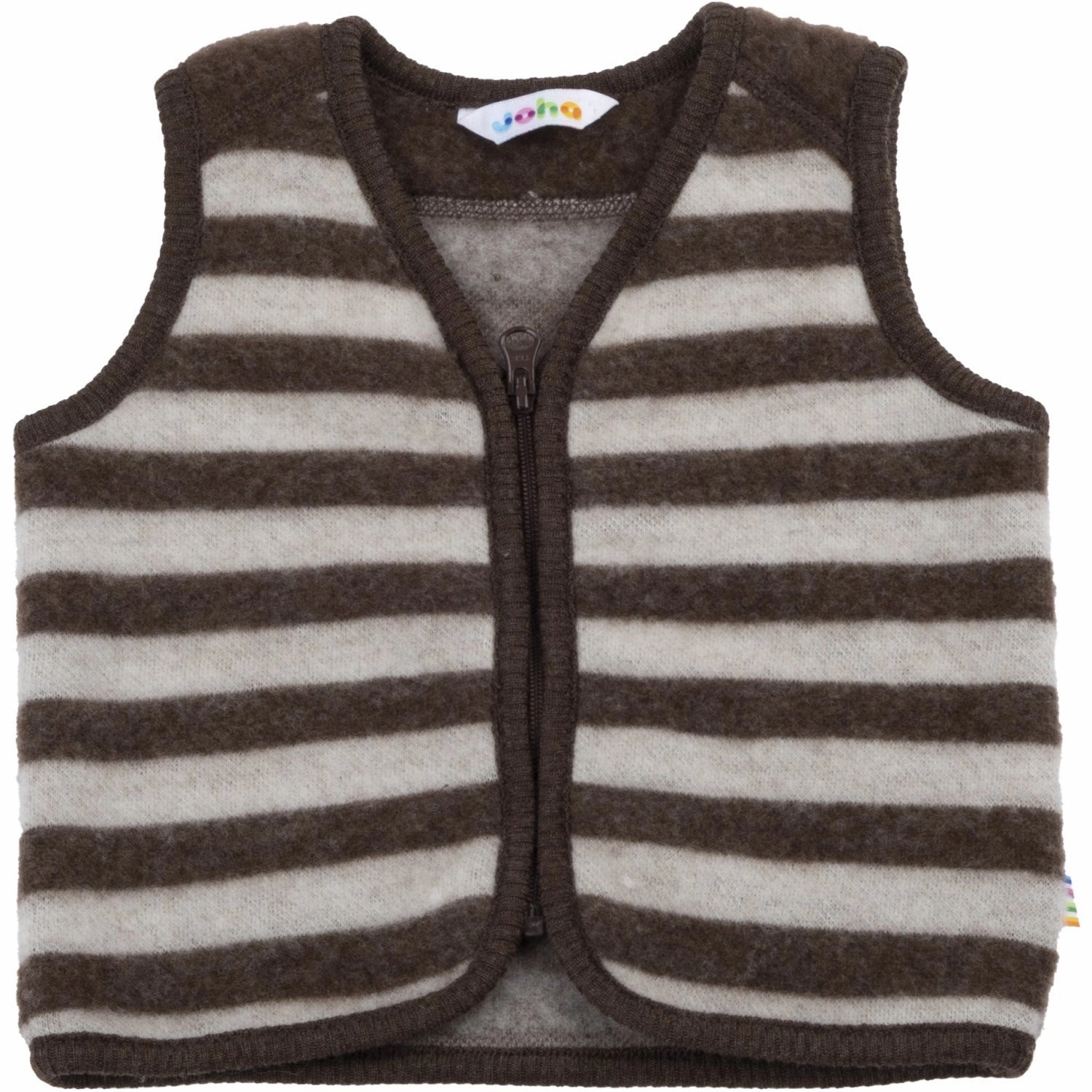 Joha Wool Brown Vest Low Profile Fastenings