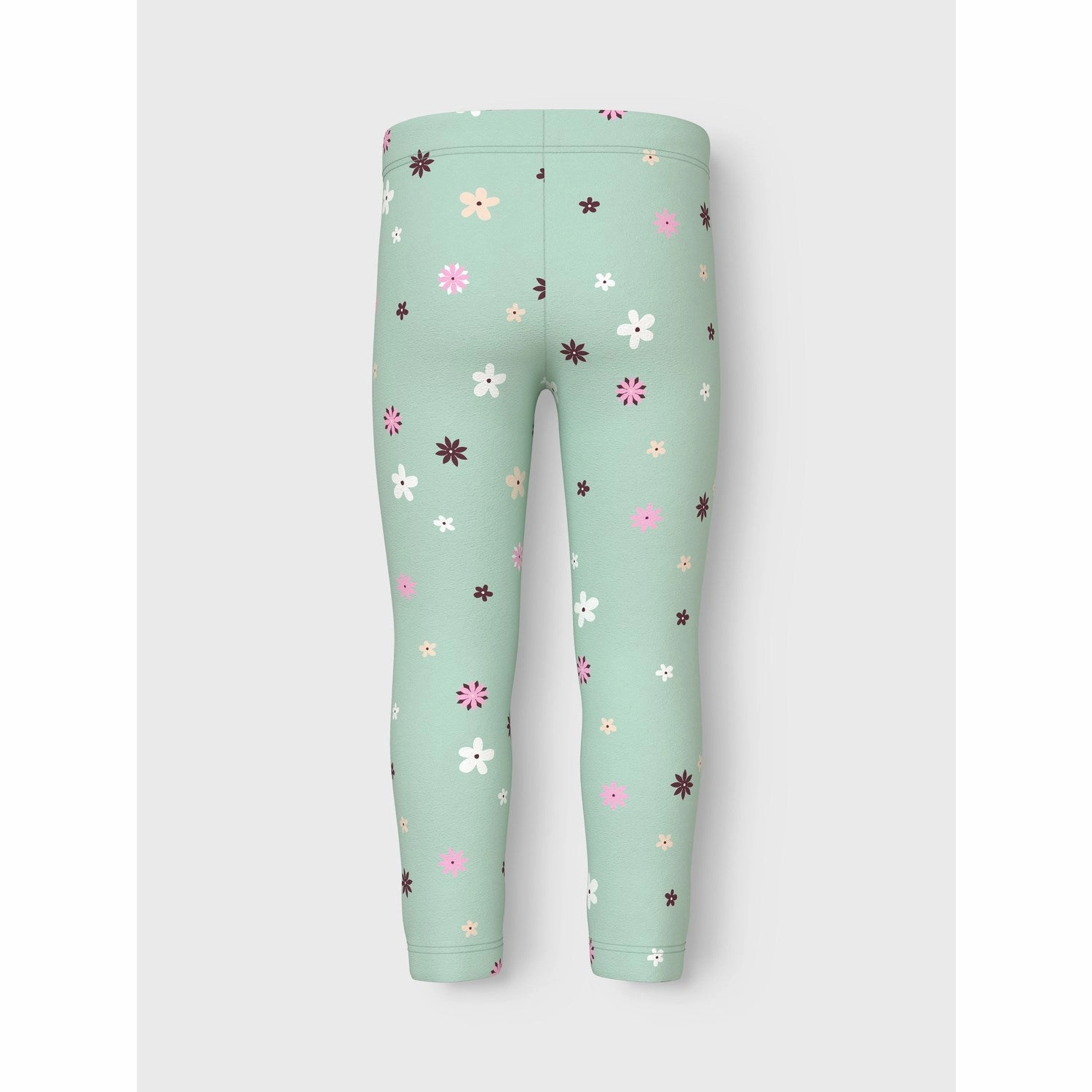 Name It Gossamer Green Flowers Nmfvivian Aop Leggings Adjustable drawstring Trend Seeker Lightweight Material