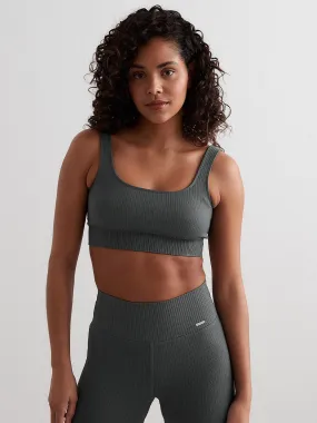 Smooth Underwear Sage Ribbed Seamless Bra