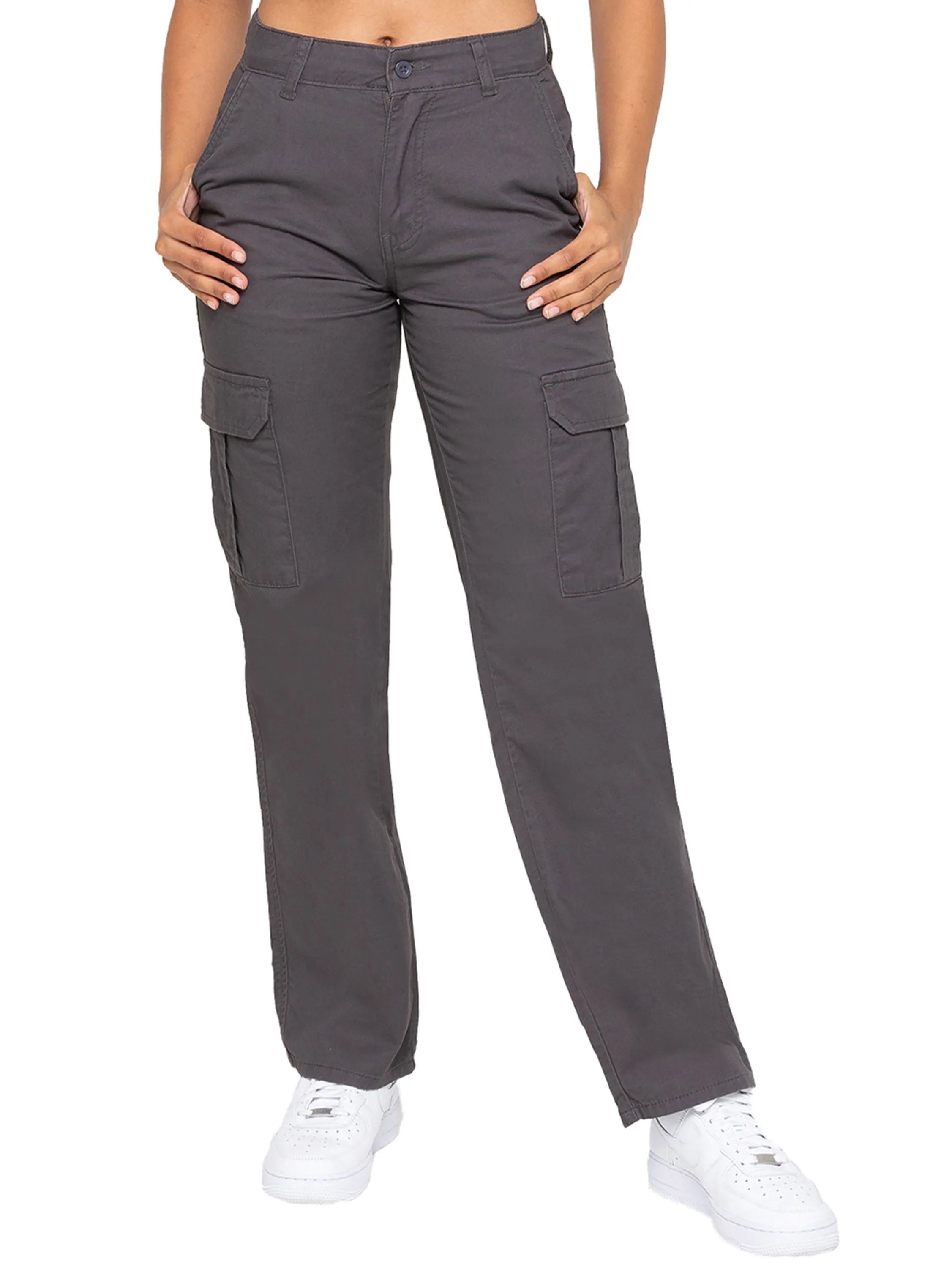 Enzo |  Womens Cargo Denim Jeans Elegant Urban Explorer Athlete Fit