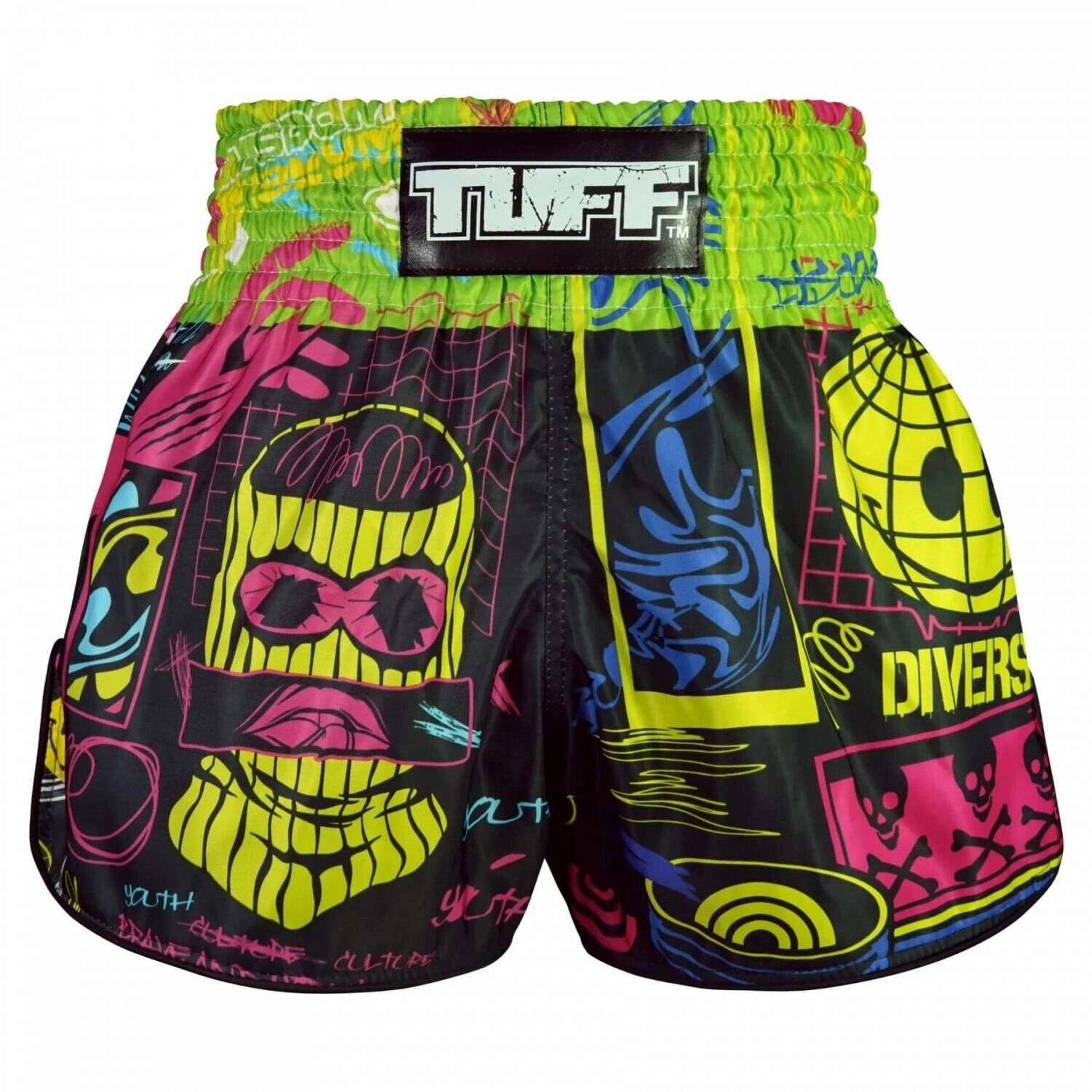 LaserCutEdging TUFF Muay Thai Shorts Neon Graffiti RMS119