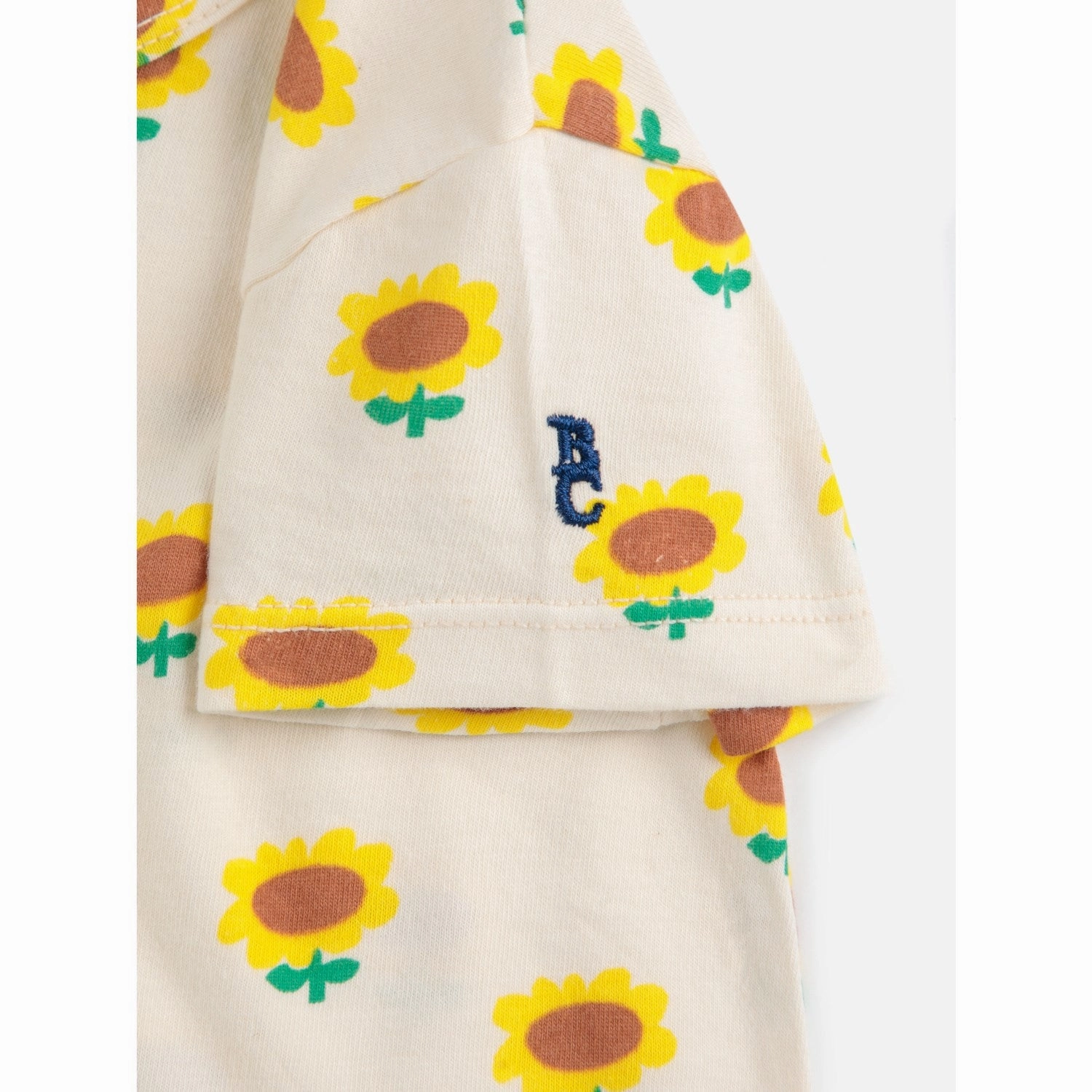 Bobo Choses Beige Sunflower All Over Playsuit Wedding Versatile New Fine