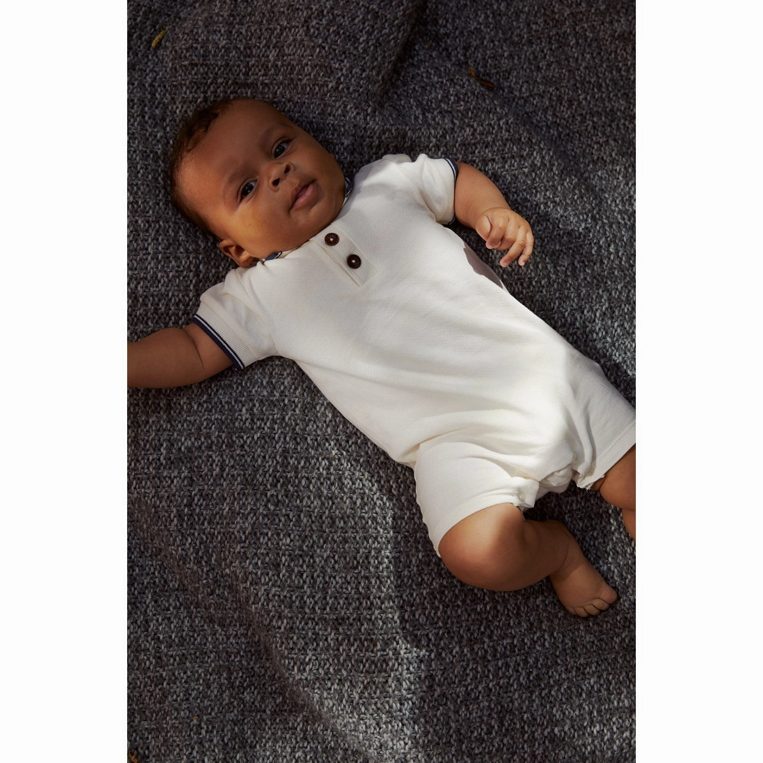 Loose Event COPENHAGEN COLORS Cream Comb. Pique Polo Romper