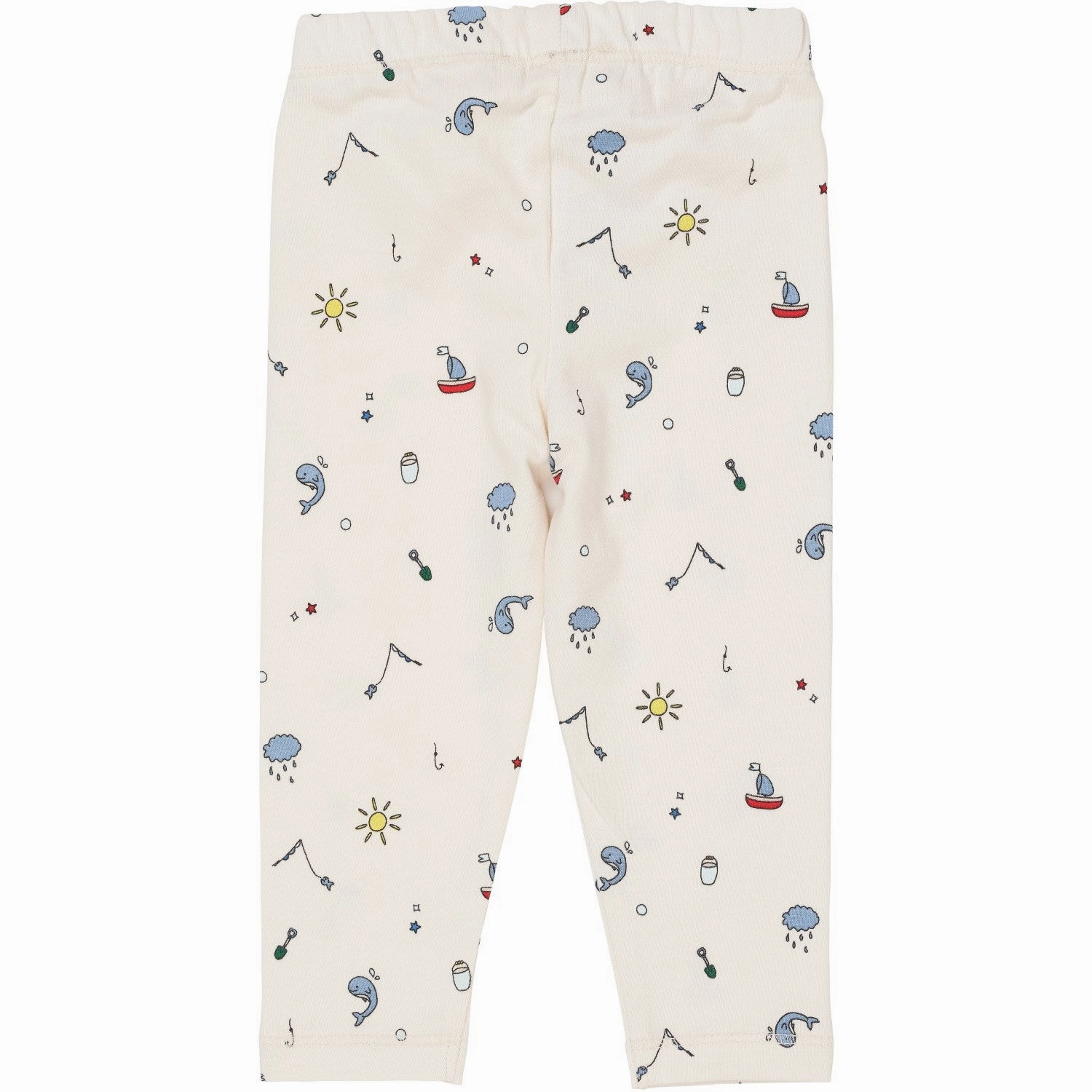 Copenhagen Colors Cream Fishing Print Jersey Leggings W Print Active Lifestyle