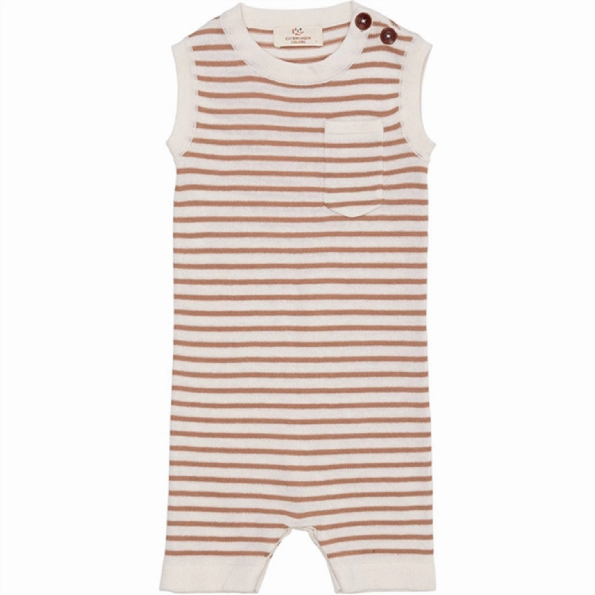 Copenhagen Colors Cream/Natural Comb. Strik Romper Stripe Modern Outdoor Fancy Home