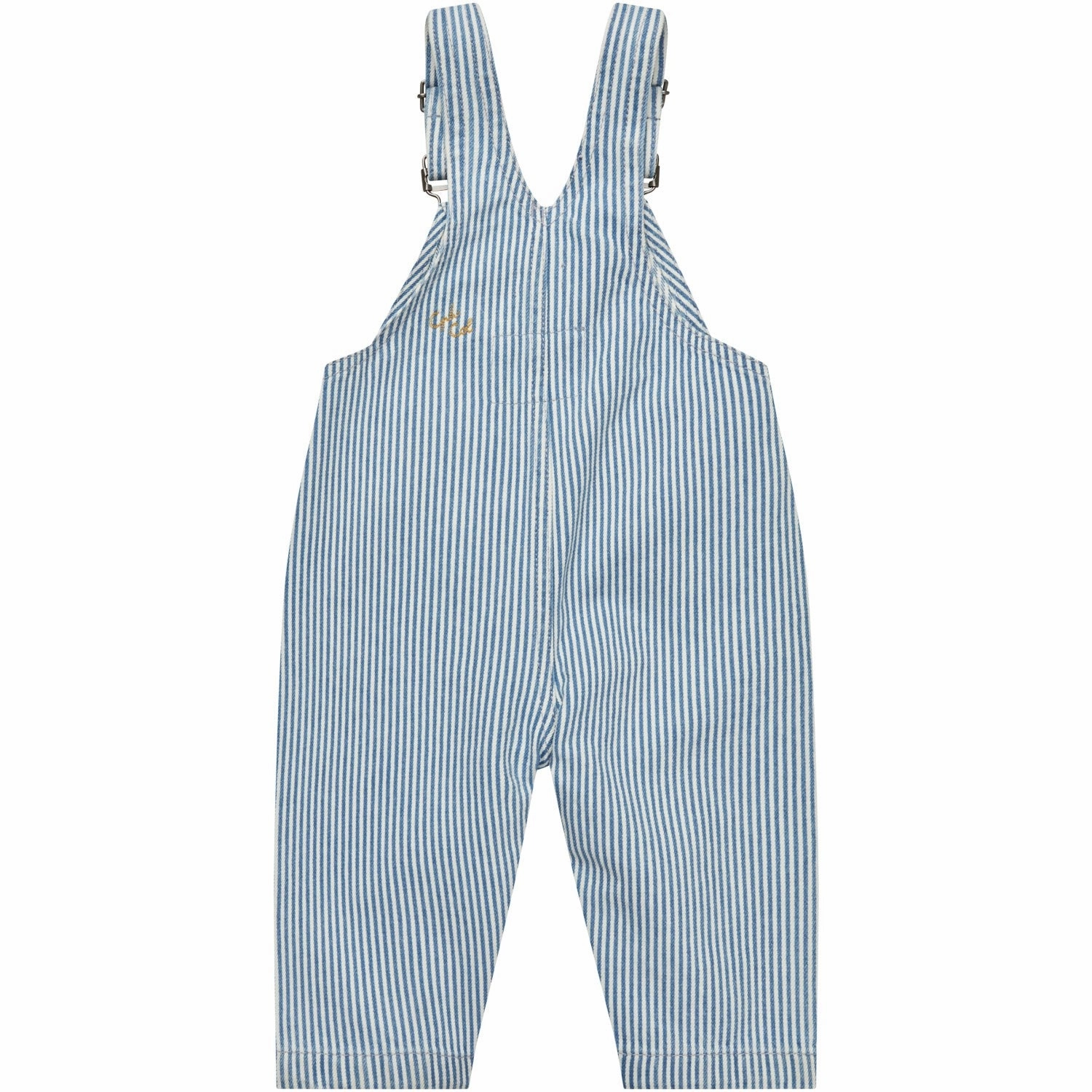 COPENHAGEN COLORS Denim Blue Stripe Y/D Twill Baby Overalls Anti Bacterial Treatment