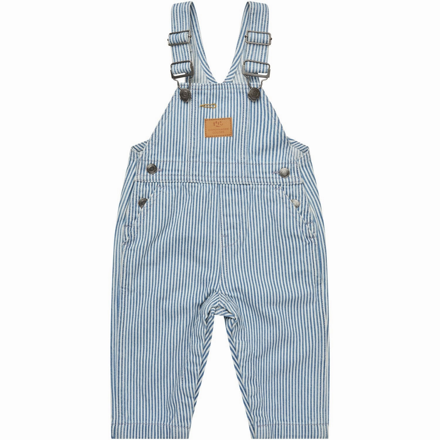 Smart Comfort COPENHAGEN COLORS Denim Blue Stripe Y/D Twill Baby Overalls