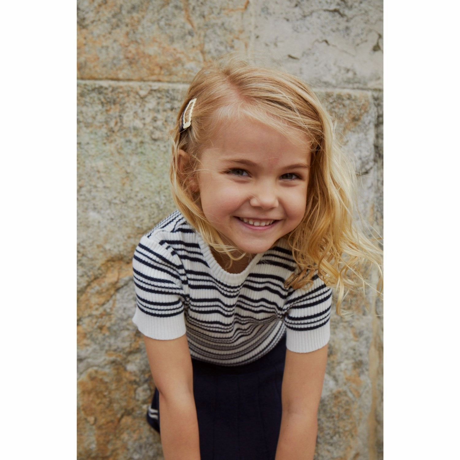 All Day COPENHAGEN COLORS Navy/Cream Comb. Knitted Tennis Skirt