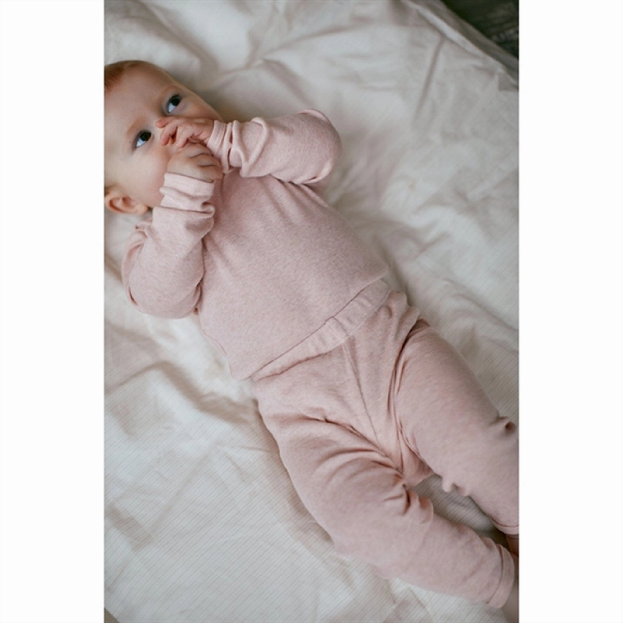 Unisex Style Travel Outfit Sleek Fabric Copenhagen Colors Old Rose Melange Leggings