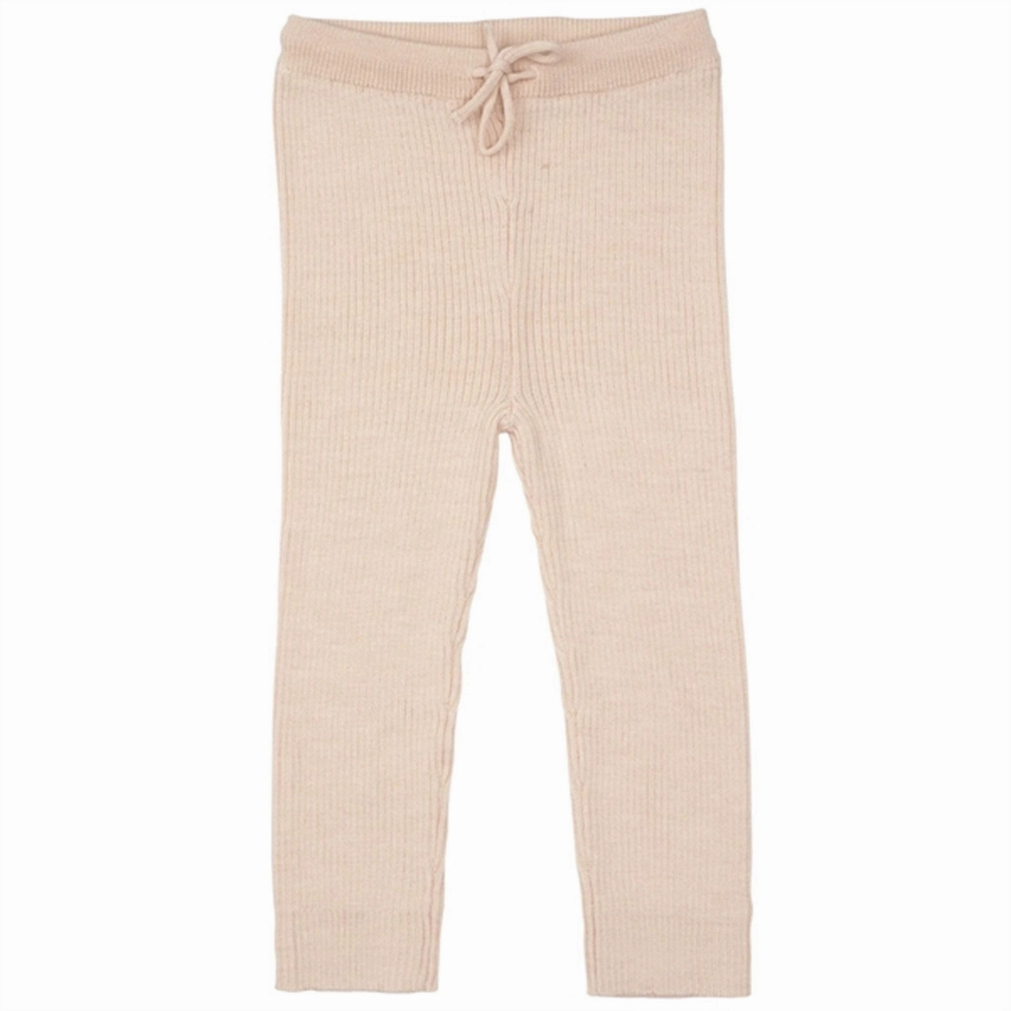 Copenhagen Colors Soft Pink Merino Classic Rib Leggings Air Comfort