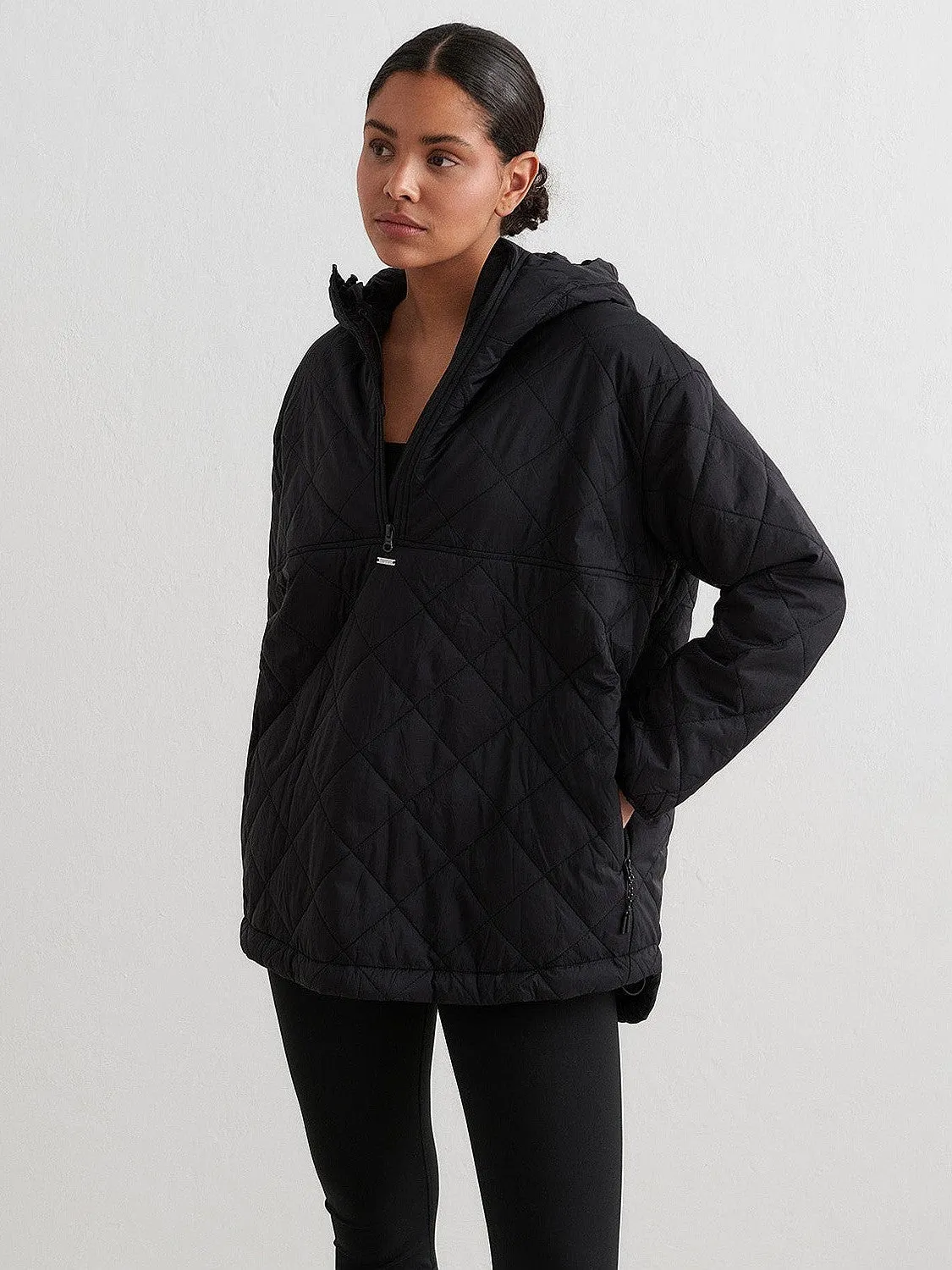 Oversized Quilted Anorak EcoFriendlyMaterial Snag Free Surface
