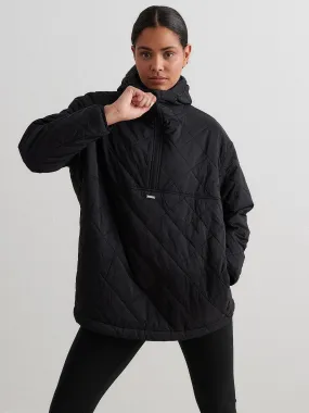 Oversized Quilted Anorak Anti Snag Zipper Pulls Protect