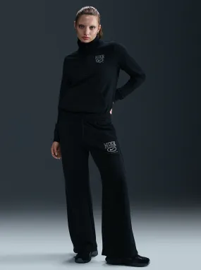 Sportswear Club Fleece Mid-Rise Wide-Leg Graphic Pants SeamlessPockets Tear Resistant