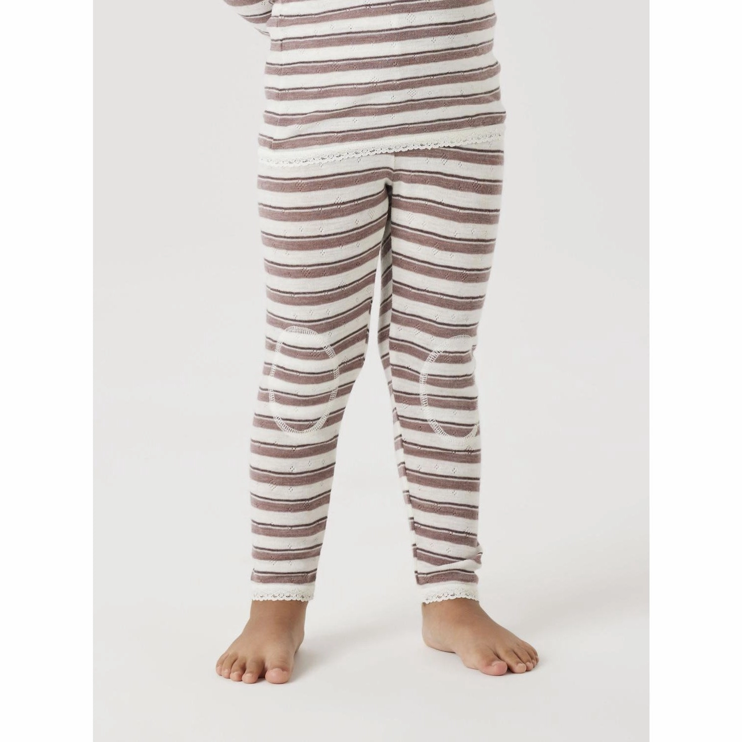 Name It Antler Snow White Nmfwang Wool Needle Leggings Noos Neutral Mood