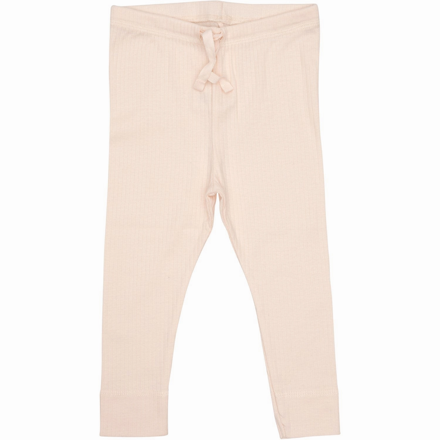 COPENHAGEN COLORS Soft Pink Rib Jersey Leggings W. String Flattering Shape