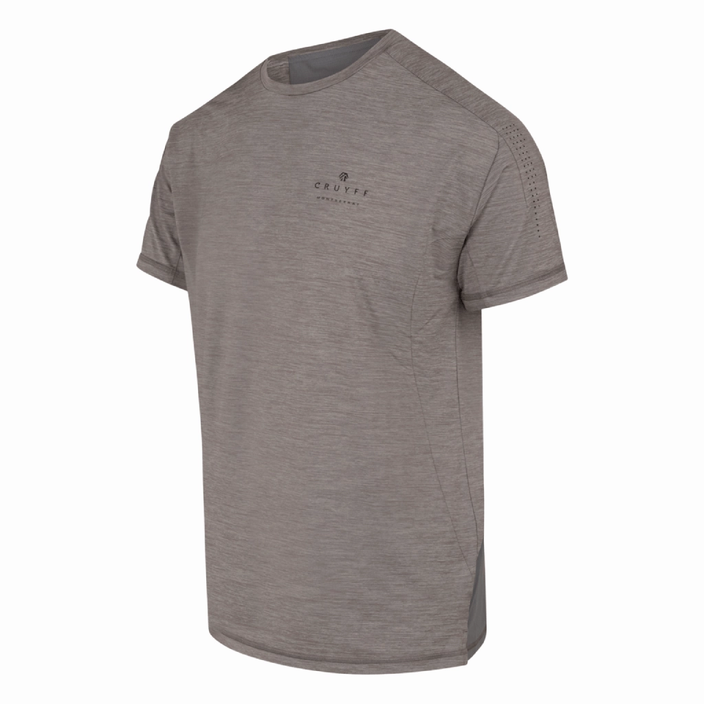 Cruyff Essential Peak T-Shirt Men Curved Hemline Everyday Trend