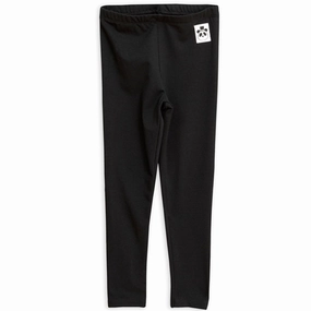 Gusseted Crotch Breathable Fabric Maternity Wear Mini Rodini Black Basic Leggings