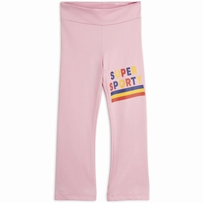 Body-Hugging Design Mini Rodini Pink Super Sporty Sp Flared Leggings