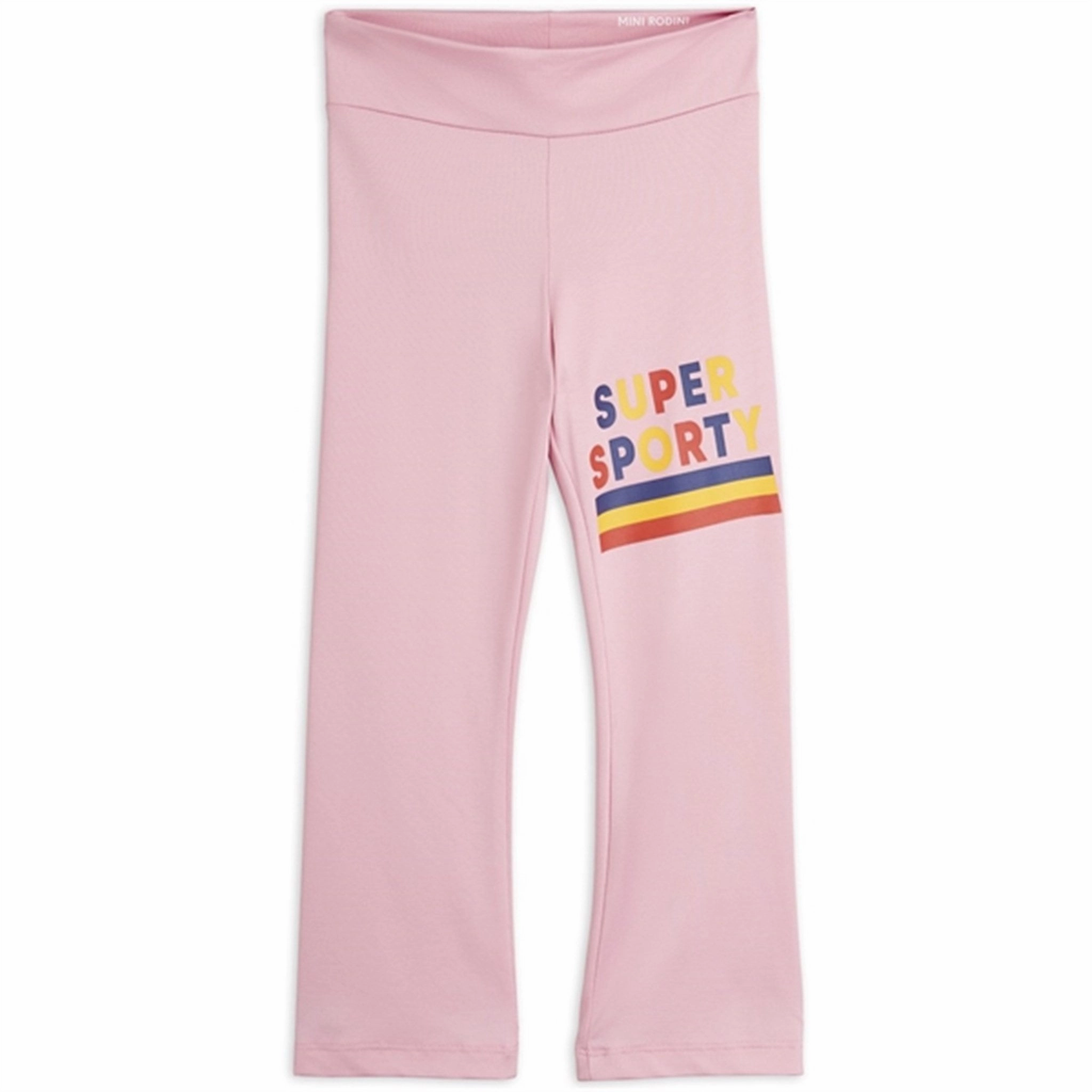 Mini Rodini Pink Super Sporty Sp Flared Leggings Comfy Style Breathable Movement
