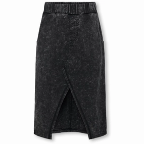 kids ONLY Black Donna Washed Sweat Skirt Relax Outfit