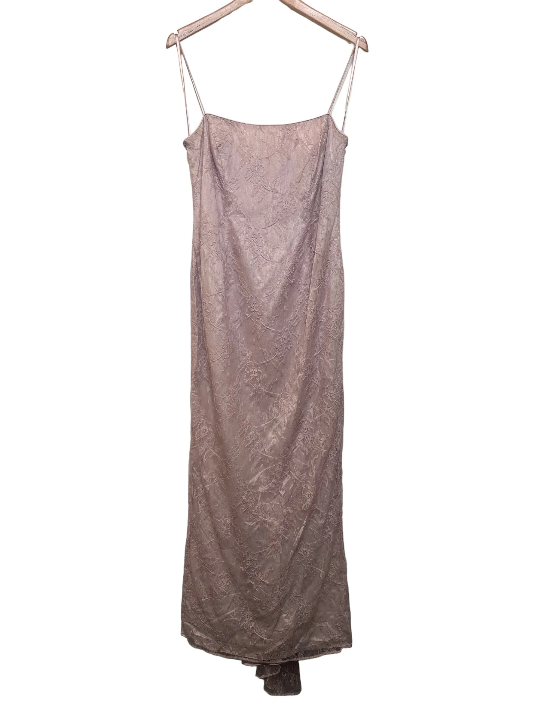 Debut Pink Floral Long Dress (Size L) Classic and Chic Inner lining