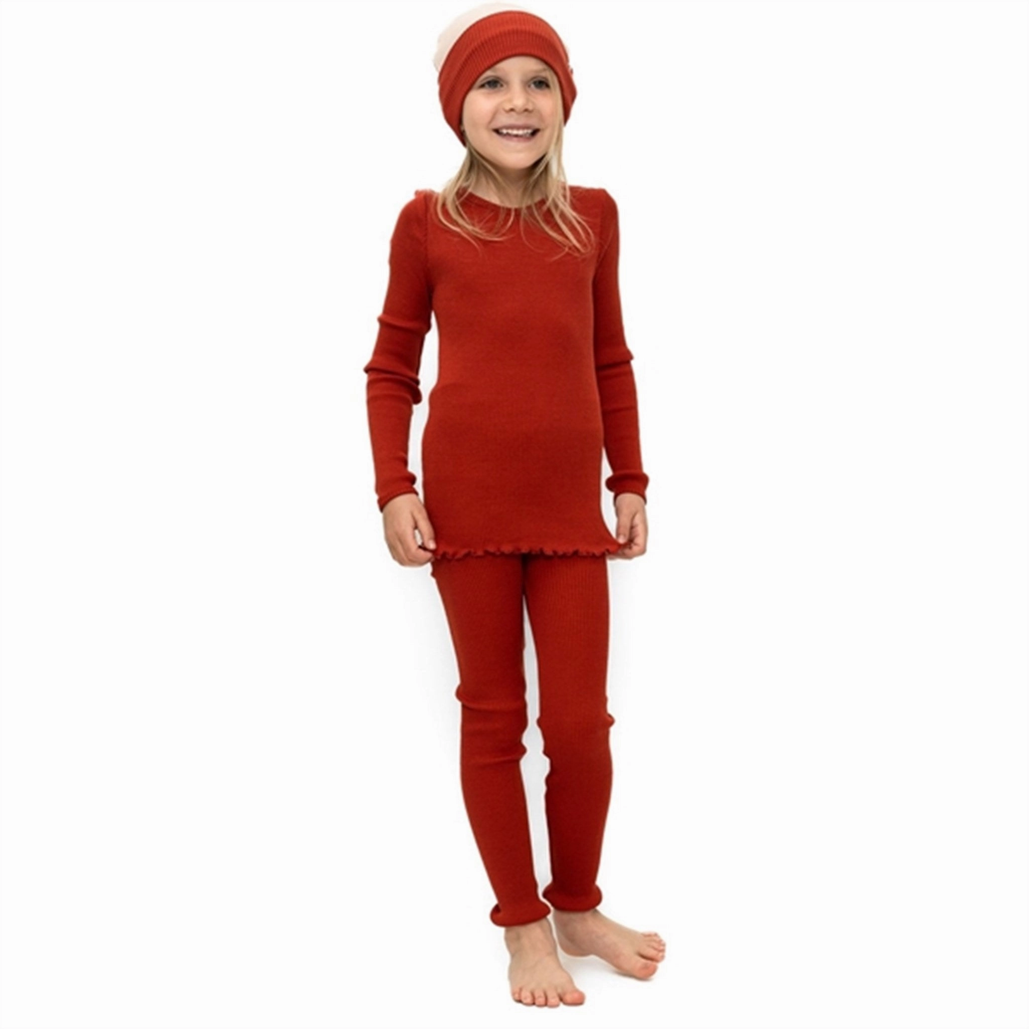 Minimalisma Bieber Leggings Poppy Red Elastic Comfort Casual Fit