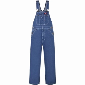 Dickies Denim Bib Overall Indigo Blue ReinforcedSeams All weather