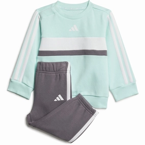 adidas Originals Semi Flash Aqua/White/Grey Strata I 3S Tib Fl Sweat Set Quick Comfort