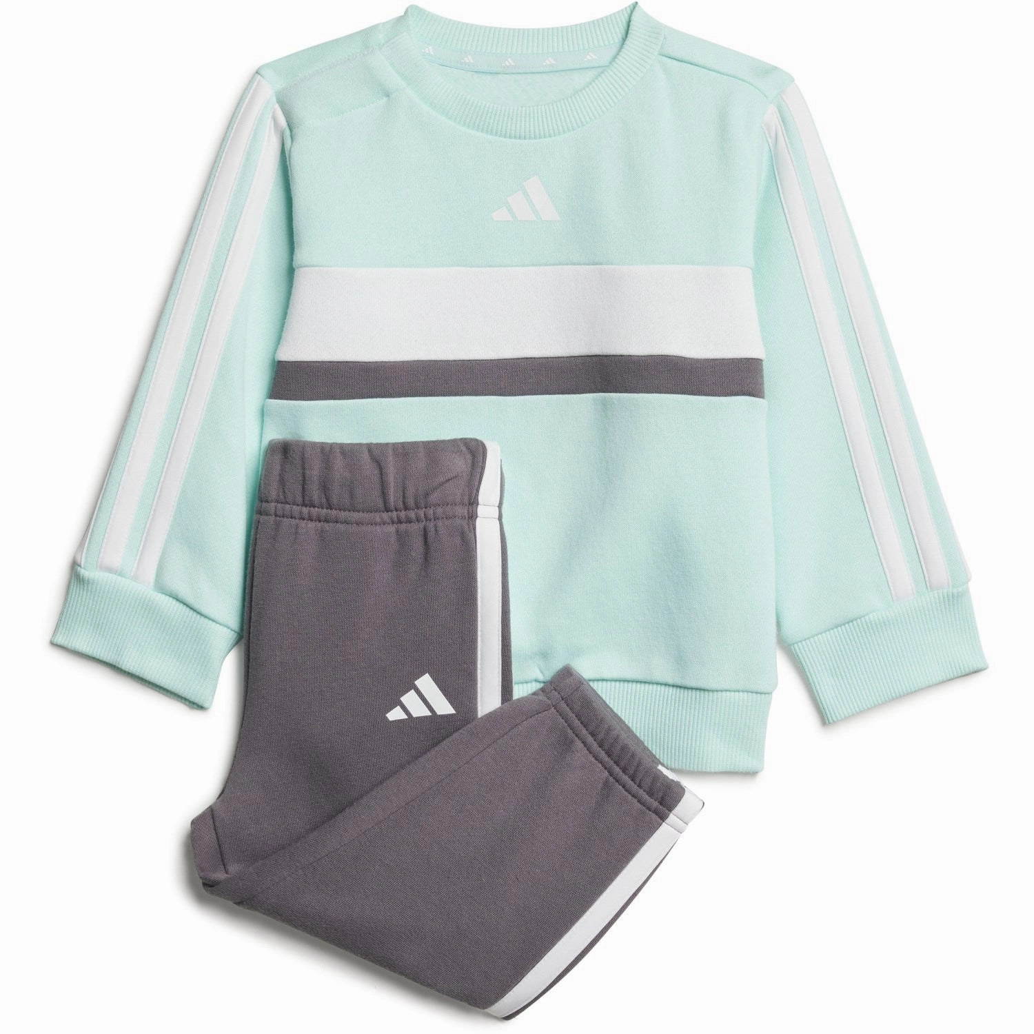 adidas Originals Semi Flash Aqua/White/Grey Strata I 3S Tib Fl Sweat Set Quick Comfort