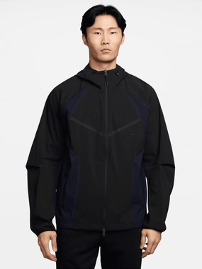 Compact Ribbed Cuffs Workout Warmup Tech Woven Jacket