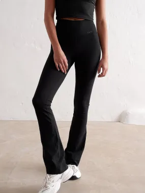 Black Sense Flare Tights Travel Outfit Beginner Level Soft Touch For Men